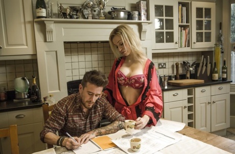 Euro blonde Chessie Rae rides a dick and takes hard butt fucking